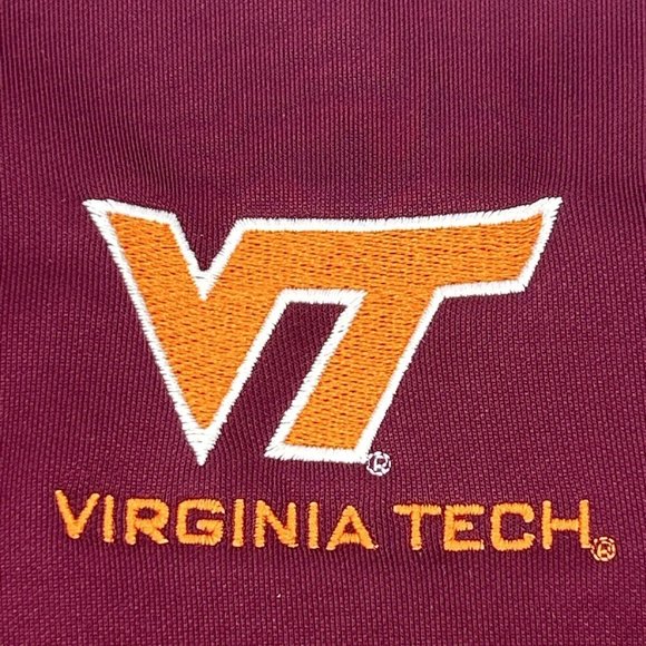 Virginia Tech Hokies Under Armour Shirt Men 2XL Maroon ShortSleeve Polo HeatGear - Picture 2 of 9